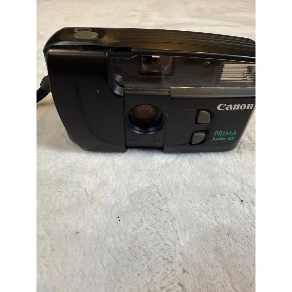 Canon Prima Junior DX 35mm Film Camera Black Point and Shoot Vintage Japan